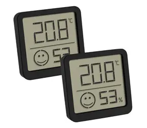 TFA 30.5053.01.02 - Digitales Thermometer mit Hygrometer - Schwarz (2er-Set)