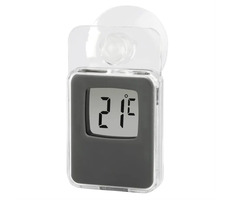 HAMA Fensterthermometer innen & außen digital grau