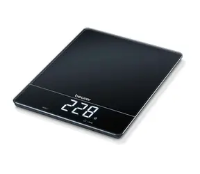 BEURER KS 34 XL schwarz / digitale Küchenwaage / max. 15 kg / TARA-Funktion / g/kg/lb/oz