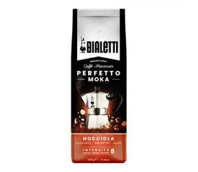 Bialetti Perfetto Moka Haselnuss 250 g / gemahlener Kaffee / 80 % Arabica & 20 % Robusta 