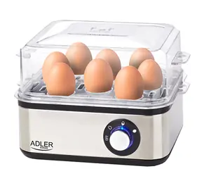 Adler AD 4486 silber / Eierkocher / 800 W / bis zu 8 Eier