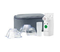 Medisana IN 525 Ultraschall-Inhalator / 2x AA / Wirkstoffreservoir 8 ml / 0,2 ml-min / Koffer / Zubehör