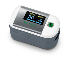 Medisana PM 100 silber-weiß / Pulsoximeter / OLED-Display / 2 x AAA / spO2 + Pulsmessung