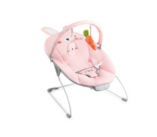 Momi GLOSSY rosa Hase Vibrationsliege mit Melodien