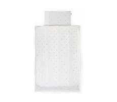 Childhome Kinderbettwäsche 2-teilig Jersey Gold Dots / Kinderbett 120x60 cm und 140x70 cm