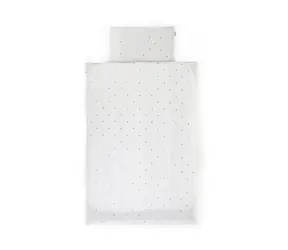 Childhome Kinderbettwäsche 2-teilig Jersey Gold Dots / Kinderbett 120x60 cm und 140x70 cm