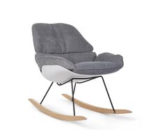 Childhome Schaukelstuhl Weiß Grau / 101 x 69 x 79 cm
