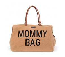 Childhome Wickeltasche Mommy Bag Teddy Beige / 55 x 30 x 40 cm / Tragkraft 5 kg
