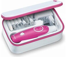 BEURER MP 44 pink / Maniküre- und Pediküre-Set / 7 Aufsätze / Licht / beidseitige Rotation / 2 Geschwindigkeiten / Nachverkauf