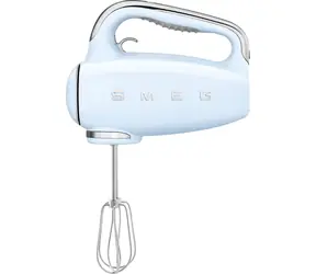 SMEG HMF01PBEU blau / Handmixer / 250 W / 9 Geschwindigkeitsstufen / Turbo / Rühr- und Knetaufsatz 