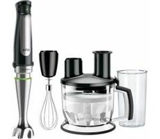 Braun MQ7075X X MultiQuick 7 schwarz / Stabmixer / 1000 W / 600 ml Behälter / Zerkleinererbehälter / Schneebesenaufsatz