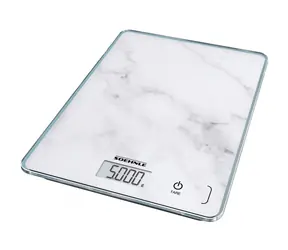 Soehnle Page Compact 300 Schiefermarmor / digitale Küchenwaage / max. 5 kg / TARA-Funktion / g/lb / 1x CR2430 3V Batterie
