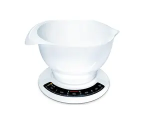 Soehnle Culina Pro weiß / Küchenwaage / max. 5 kg / Tara-Funktion / 2,5-Liter-Schüssel