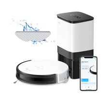 TP-LINK Tapo RV10 PLUS weiß / Roboterstaubsauger + Basis / Staubsaugen & Wischen / WLAN / BT / 2600 mAh / HEPA 