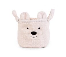 Childhome Spielzeugkorb Teddy Off White 25x20x20 cm