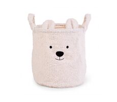 Childhome Spielzeugkorb Teddy Off White 30x30x30 cm