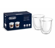 DeLonghi DLSC311 Cappuccino-Gläser / 2 Stück / 270 ml / Thermosgläser / Borosilikatglas