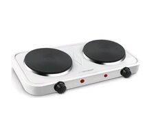 Esperanza EKH010W Cotopaxi weiß / Elektroherd / 2 Kochplatten / 2x 1000W / 5 Temperaturstufen
