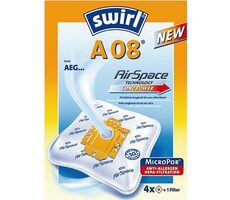 Swirl A 08 (A09) MP PLUS AirSpace Staubsaugerbeutel / Textil / Universal / 4 Stk