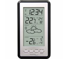 TechnoLine WS 9130 Silber / Uhr / Temperatur / Vorhersage / 2x AAA