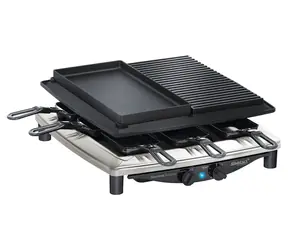 Steba RC 4 PLUS Deluxe Chromsilber / Elektrischer Kontaktgrill / 1450 W 
