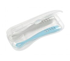 Beaba First Silikonlöffel 2 Stück mit Windy Blue Etui