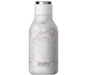 Asobu Urban Drink Bottle Marble 0,473 L / Thermosflasche / kalt bis zu 24 Stunden / heiß bis zu 12 Stunden