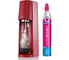 SodaStream Terra rot / Wassersprudler / BPA frei / 1x 1 L Flasche / 1x CO2 Gas