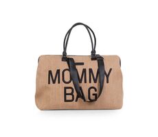 Childhome Wickeltasche Mommy Bag Raffia Look / 55 x 30 x 40 cm / Tragkraft 5 kg
