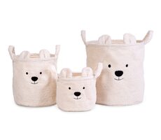 Childhome Spielzeugkörbe Teddy Off White 3 Stk