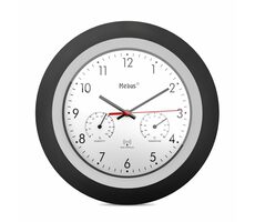 Mebus 19449 - Funkwanduhr mit Thermometer und Hygrometer / 30 x 30 x 4 cm / 1x AA