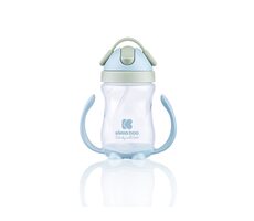 KikkaBoo Becher mit Silikonstrohhalm 300 ml 12 Monate+ Blau