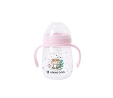KikkaBoo Becher mit Silikontrinker 240 ml 6 Monate+ Savanna Pink