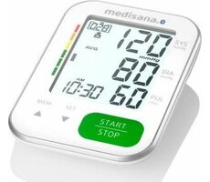 Medisana BU 570 Blutdruckmessgerät am Arm weiß / LCD-Display / Speicher für 2 Personen / 4X AAA / Arrhythmieerkennung / Bluetooth