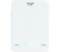 Adler AD 3177w weiß / digitale Küchenwaage / LCD / USB