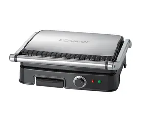Bomann KG 2242 CB schwarz / Elektro-Kontaktgrill / 2000 W / Edelstahl
