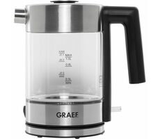 Graef WK 300 silber / Instant-Wasserkocher aus Glas / 2000 W / 1 L