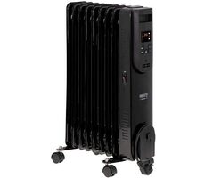 Camry CR 7813 schwarz / Elektrischer Ölkühler / 2500 W / 11 Lamellen / 3 Stufen / Räder / Inhalt Treiber