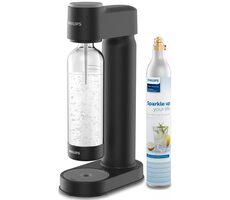 Philips ADD4901BK schwarz / Wassersprudler / BPA-frei / 1x Flasche 1 l / 1x CO2-Gas 