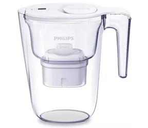 Philips AWP2933WHT weiß / Filterkanne / 2,6 l / Micro X-Clean Wasserenthärtungsfilter + Filter / mit Timer