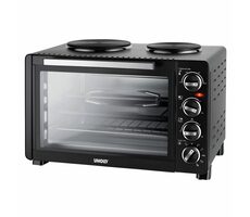 Unold 68885 schwarz / Elektrobackofen / 1500 W / 30 L / Temperatur 100 - 220 °C / 4 Heizelemente