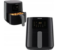 Philips Essential HD9252/70 schwarz / Heißluftfritteuse / 1400W / 4,1L 