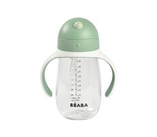 Beaba Becher mit Strohhalm, 300 ml, Sage