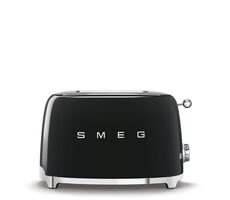 SMEG 50's Retro Style schwarz / Toaster / 950 W / 2 Schlitze / 2 Toasts / 6 Bräunungsgrade