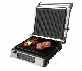 Salante FlamePro / Kontaktgrill mit externem Temperaturfühler / 1800 - 2200 W / Temperaturregelung 