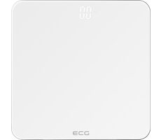 ECG OV 1821 weiß / Personenwaage / maximal 180 kg / Genauigkeit 100 g / LED-Anzeige / gehärtetes Glas / 3x AAA-Batterien 