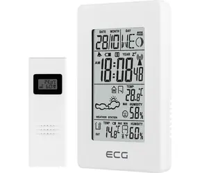 ECG MS 100 weiß / Messstation / 3x AAA Batterien 
