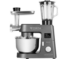 ECG FORZA 5500 Giorno Scuro grau / Küchenmaschine / 1500 W / Edelstahlschüssel 6,5 L / 6 Geschwindigkeiten 