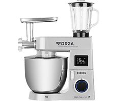 ECG FORZA 7800 Ultimo Argento / Küchenmaschine / 1800 W / Edelstahlschüssel 8 L / 6 Geschwindigkeiten