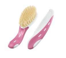 NUK Haarbürsten- und Kammset rosa / ab Geburt